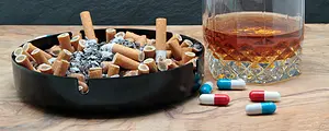 Pills, alcohol and cigarettes