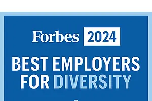 Logo for 2024 Forbes Best Employers for Diversity