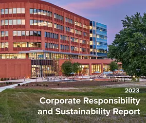 Cover image from RTI's 2023 Corporate Responsibility and Sustainability Report