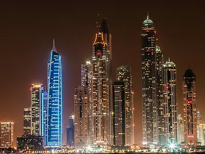 The skyline of Dubai