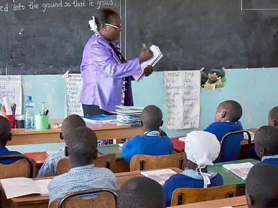 teacher in Nakuru schoolroom