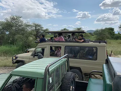 Thai and Tanzanian journalists visit the Burunge Wildlife Management Area in Tanzania.