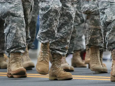 Stock image of military personnel 