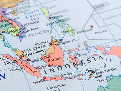 map showing Indonesia