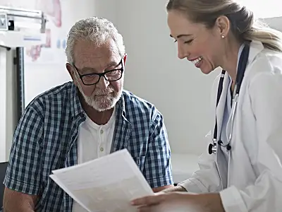 Doctor and patient review patient records