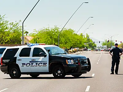 police barrier setup