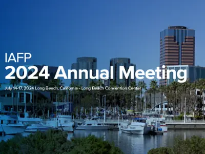 Photo of Long Beach, California with the text IAFP 2024 Annual Meeting overlaid