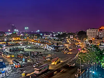 India Bangalore night bus terminal