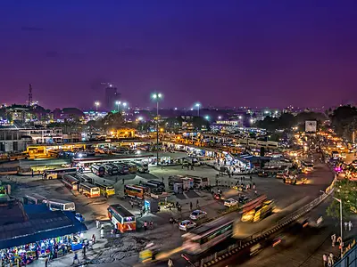 India Bangalore night bus terminal