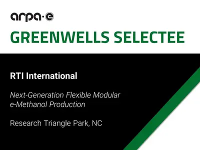 Greenwells Selectee RTI International Next-Generation Flexible Modular e-Methanol Production Research Triangle Park NC ARPA 