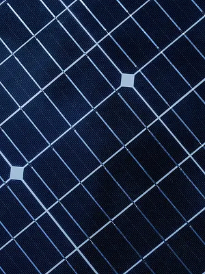 Photo of a close-up of the surface of a solar panel.