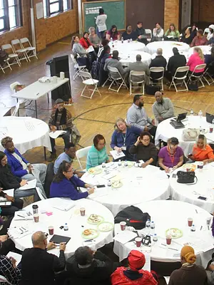 Photo of a community group in Flint, Michigan.