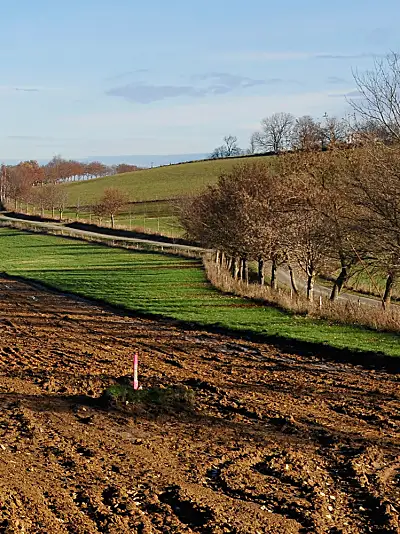 Gas pipeline through farmland