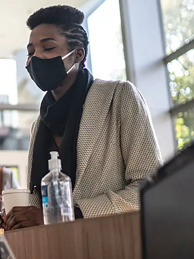 patient checking in before a doctor appointment