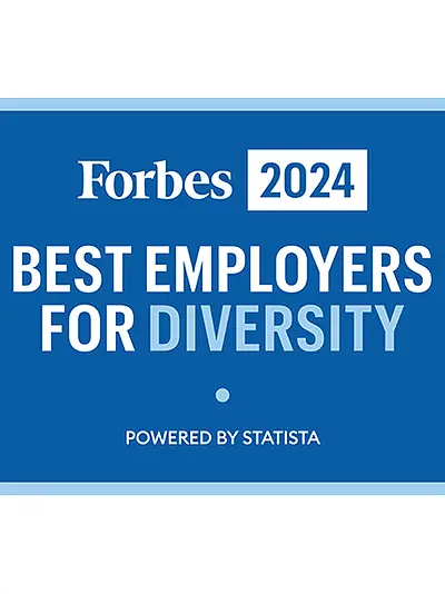 Logo for 2024 Forbes Best Employers for Diversity