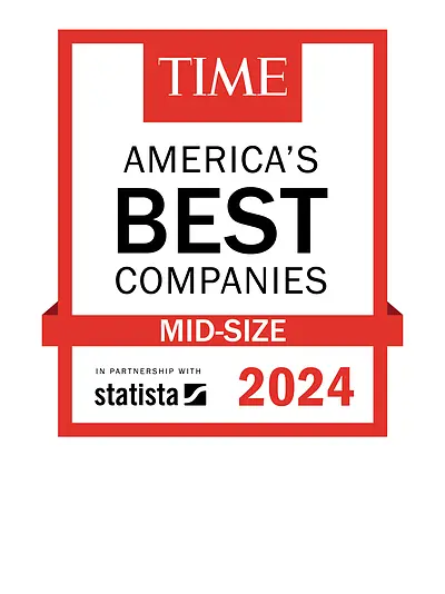 Logo for Time America's Best Mid-Size Companies 2024
