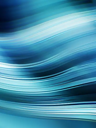 Digital art of blue swirls reminiscent of water