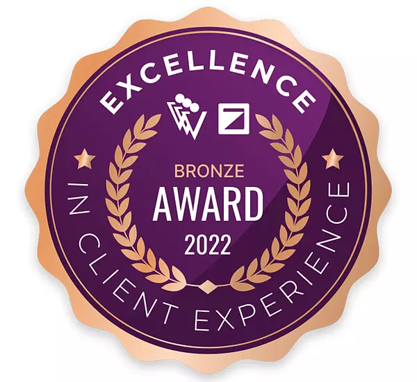 2022 Client Experience Bronze Award logo