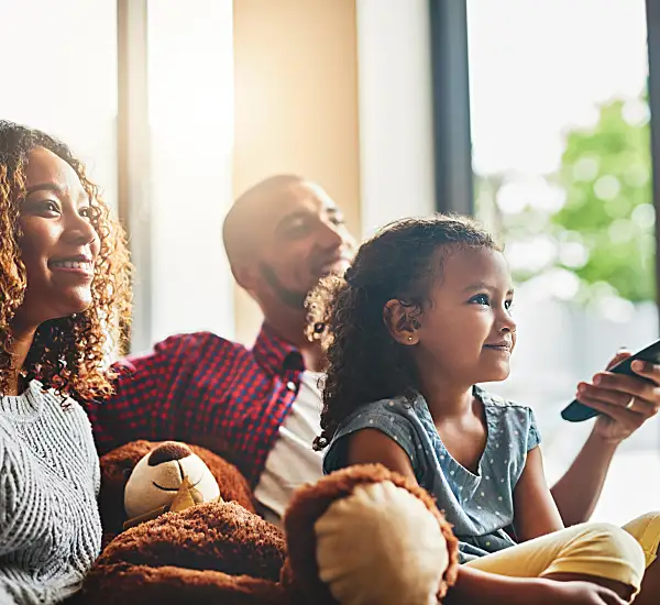 children watching TV