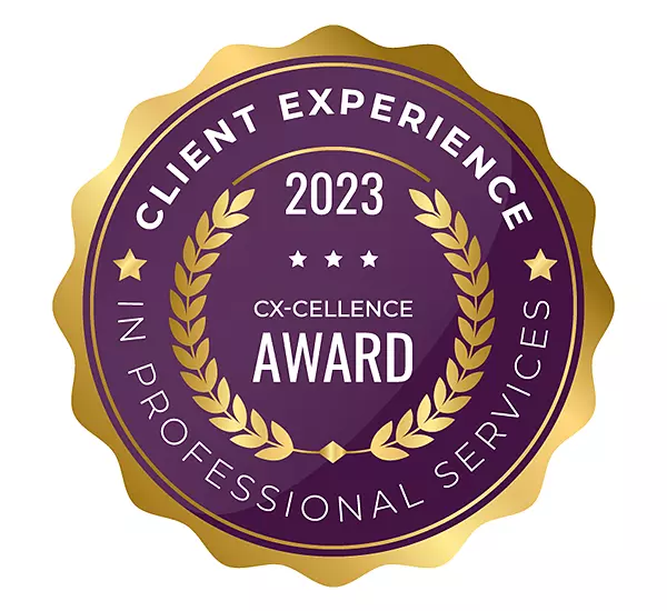 CX-Cellence 2023 Client Experience Award Logo