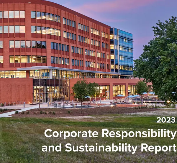 Cover image from RTI's 2023 Corporate Responsibility and Sustainability Report