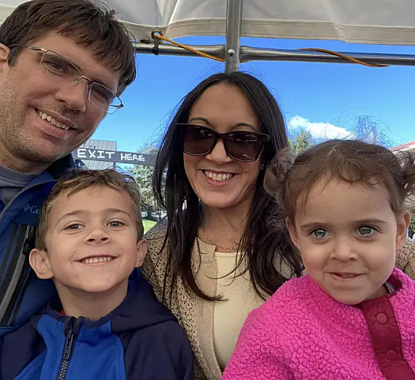 Ashley Boddie, her husband, daughter, and son