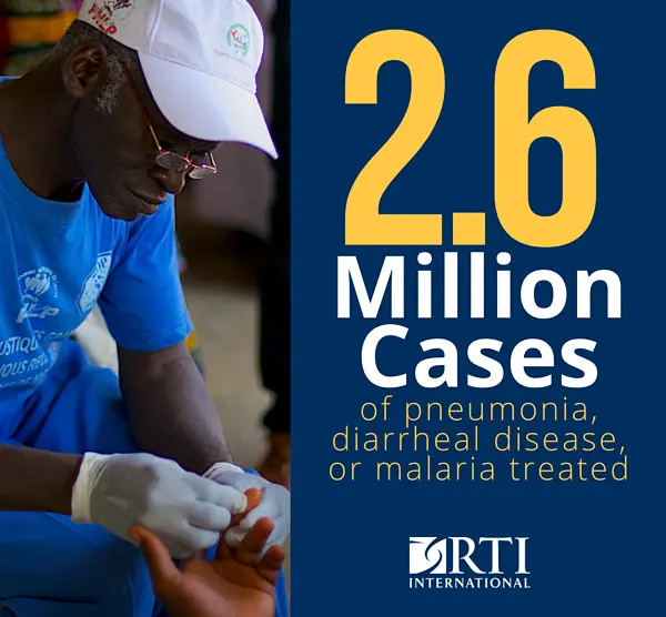 2.6 million case of pneumonia, diarrheal disease, or malaria treated