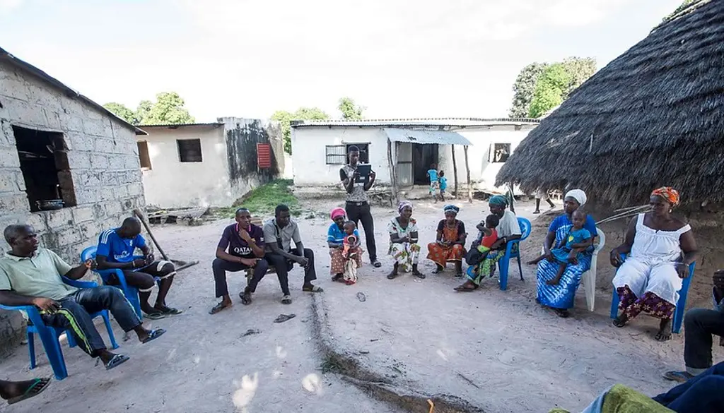 Villagers meeting in Kolda, Senegal 