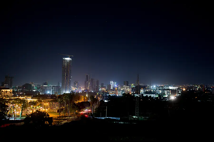 Ethiopia city lights Addis Ababa