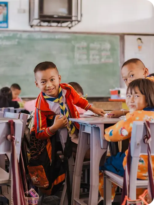 children in classroom-asia
