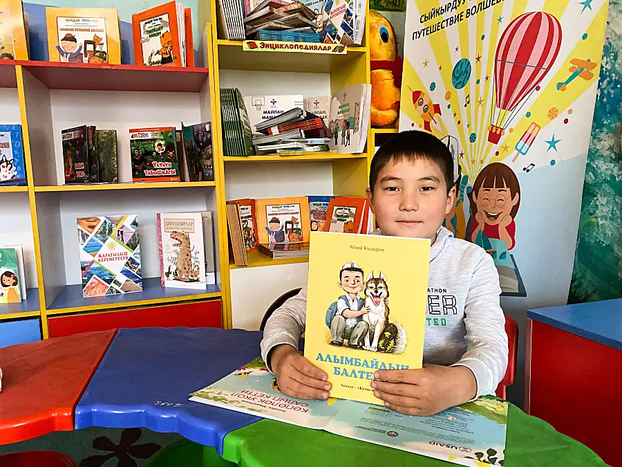 Child holding a book