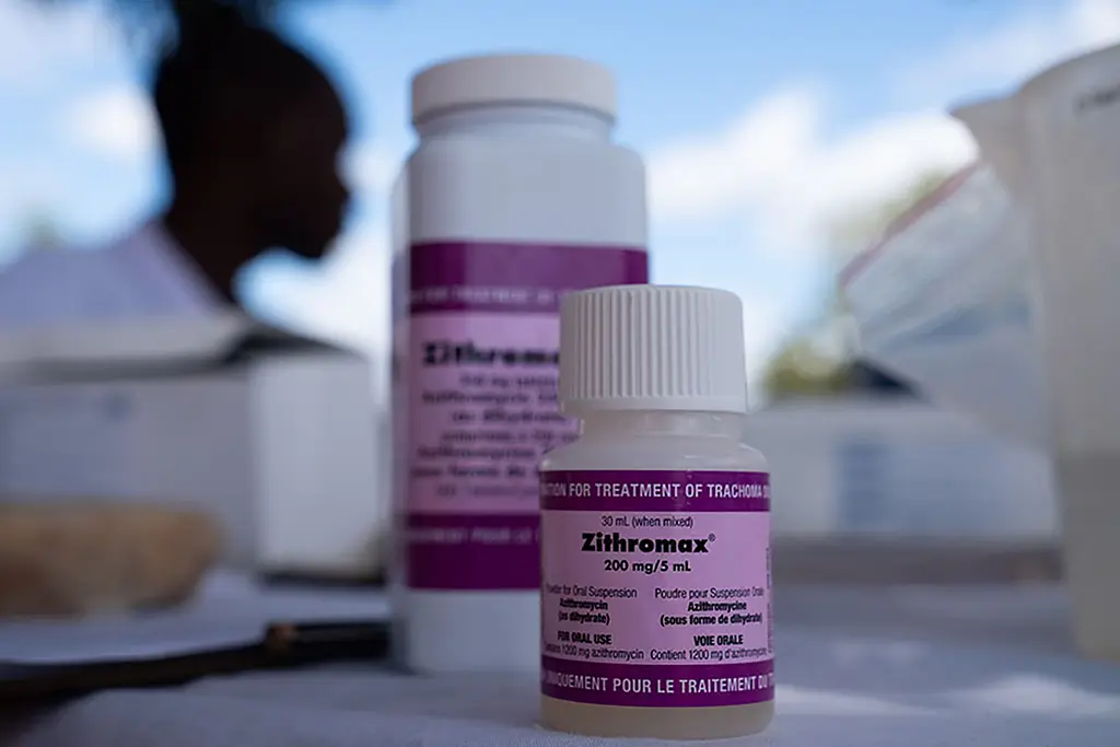 Zithromax ® donated by Pfizer through the International Trachoma Initiative is used during a treatment campaign for trachoma in Mozambique.