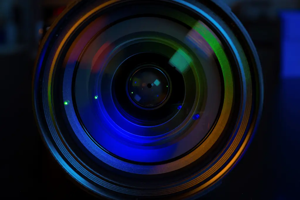Image of extreme close up of a camera lens