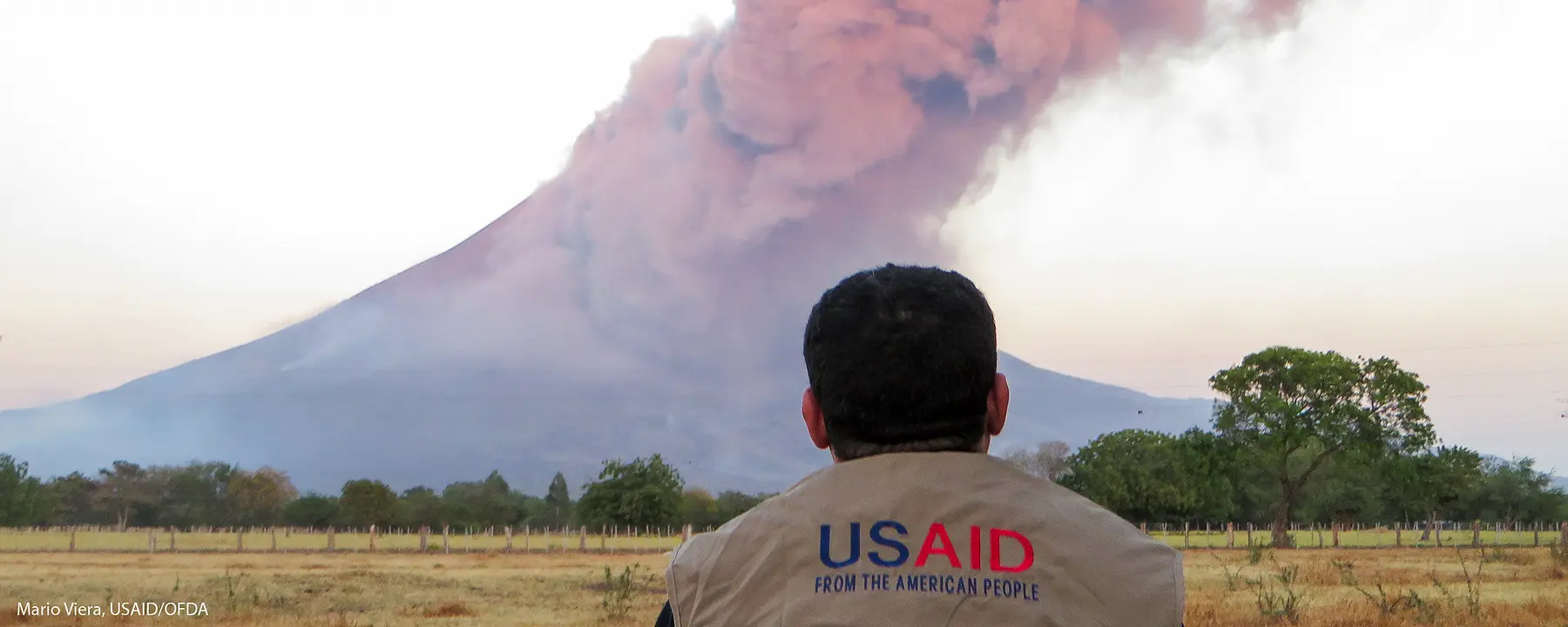 A USAID employee monitors an active volcano in Nicaragua.