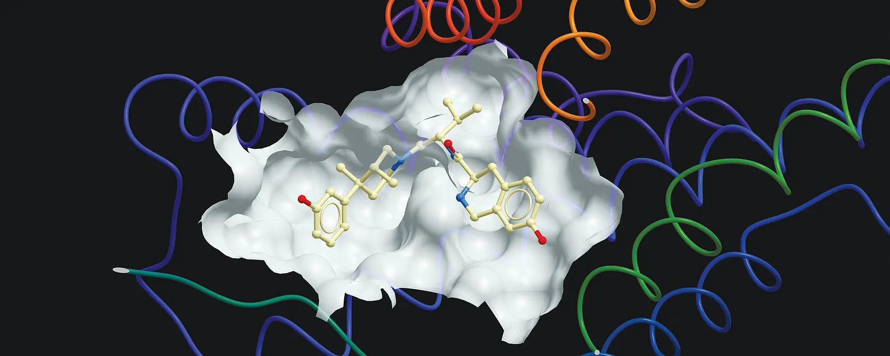 Graphic rendering of JDTic kappa opioid receptor