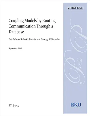 Coupling models by routing communication through a database