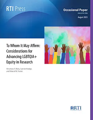 Cover image for publication: To whom it may affirm: Considerations for advancing LGBTQIA+ equity in research