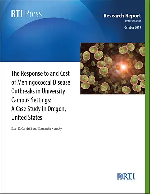 Cover image for publication: The response to and cost of meningococcal disease outbreaks in university campus settings: A case study in Oregon, United States