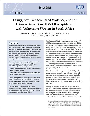 Drugs, sex, gender-based violence, and the intersection of the HIV/AIDS epidemic with vulnerable women in South Africa