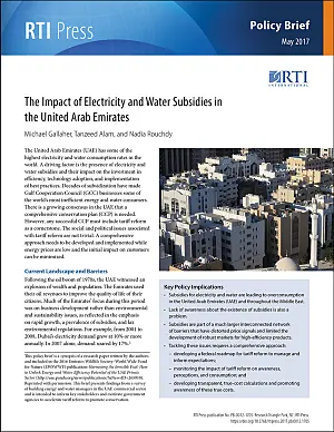 The impact of electricity and water subsidies in the United Arab Emirates