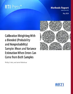 Cover image for publication: Calibration weighting with a blended (probability and nonprobability) sample: Mean and variance estimation when errors can come from both samples