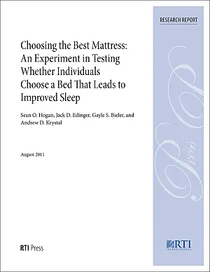 Cover image for publication: Choosing the best mattress: An experiment in testing whether individuals choose a bed that leads to improved sleep