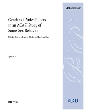 Cover image for publication: Gender-of-voice effects in an ACASI study of same-sex behavior