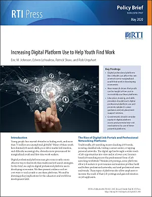 Cover image for publication: Increasing digital platform use to help youth find work