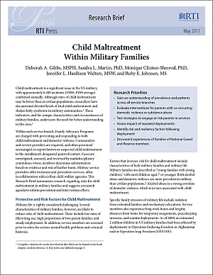 Cover image for publication: Child maltreatment within military families