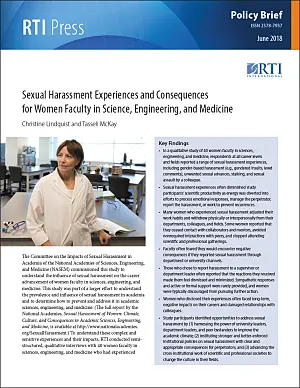 Cover image for publication: Sexual harassment experiences and consequences for women faculty in science, engineering, and medicine