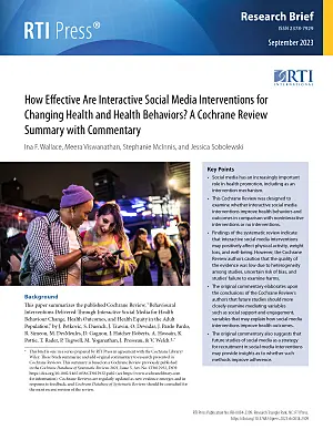 Cover image for publication: How effective are interactive social media interventions for changing health and health behaviors?: A Cochrane Review summary with commentary