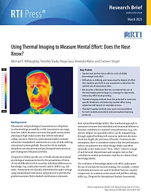 Cover image for publication: Using thermal imaging to measure mental effort: Does the nose know?