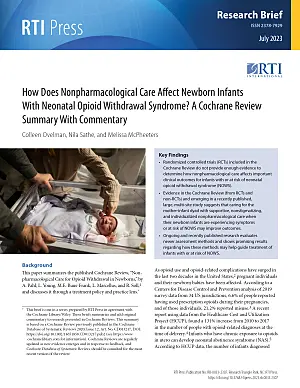 Cover image for publication: How does nonpharmacological care affect newborn infants with neonatal opioid withdrawal syndrome?: A Cochrane Review summary with commentary