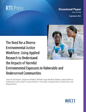 Cover image for publication: The need for a diverse environmental justice workforce: Using applied research to understand the impacts of harmful environmental exposures in vulnerable and underserved communities